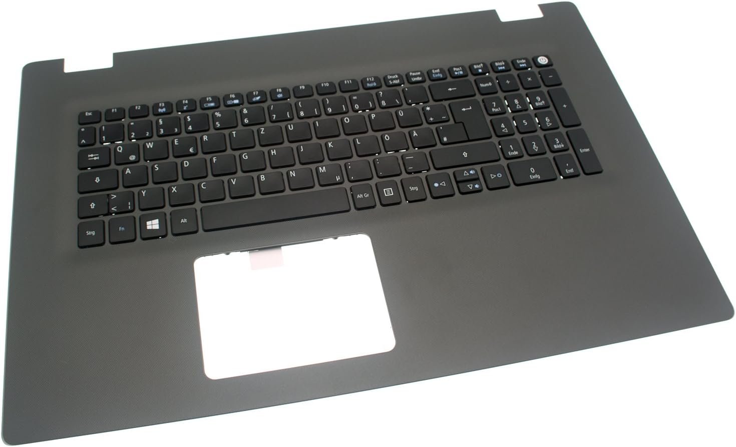 Original Acer Tastatur inkl. Topcase DE (deutsch) schwarz/grau (AEZRTG00010, 55105548K201, 6B.MV9N1.008)