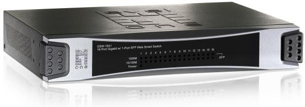 LevelOne GSW-1641 16 Port Gigabit Switch mit 1x SFP, Managebar, VLAN Support